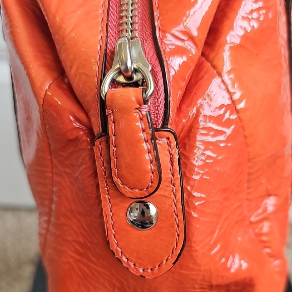 Coach Audrey Small Satchel handbag Orange - Picture 7 of 14